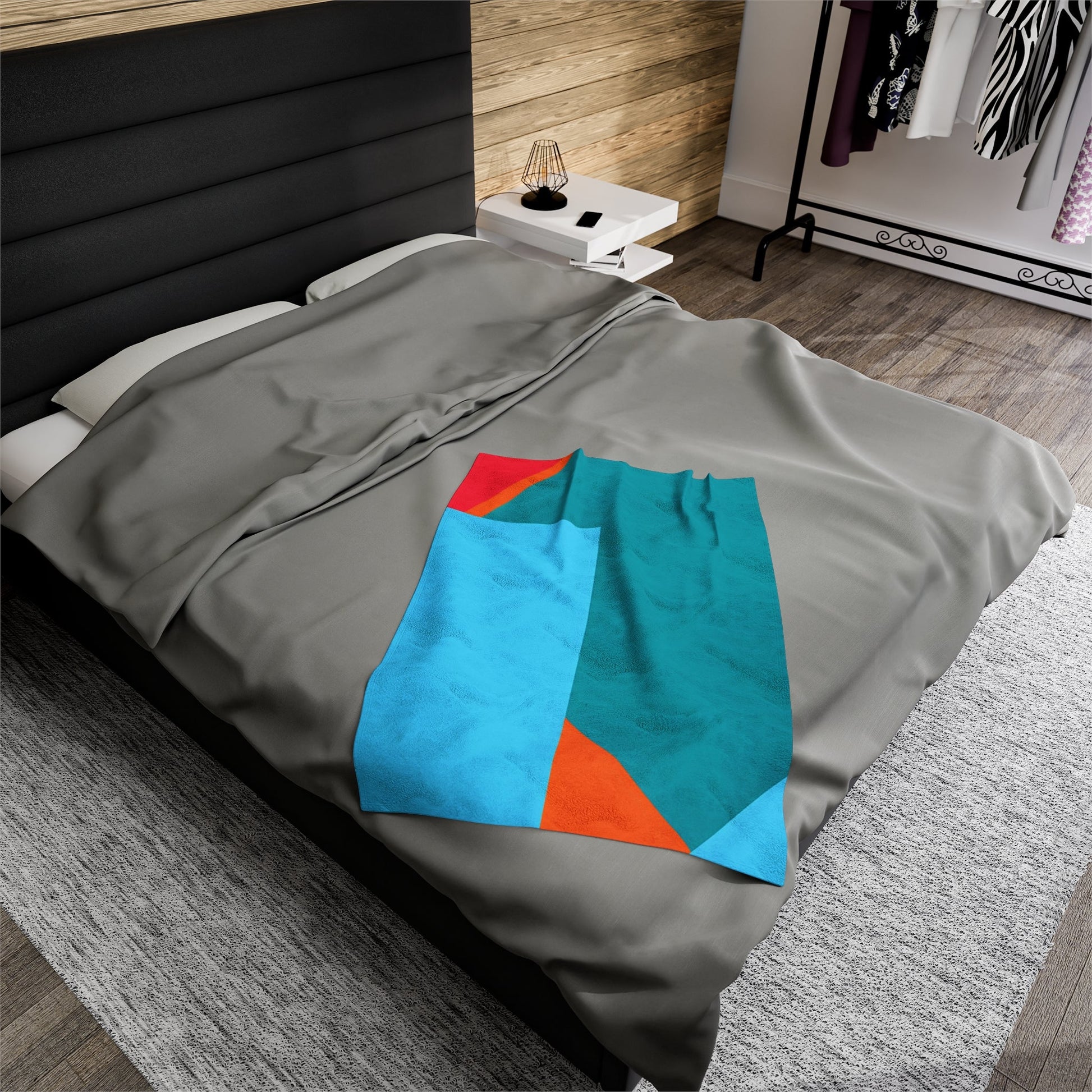 Aurora Neon - Plush Blanket-Plush Blankets-Mr.Zao - Krazy Art Gallery