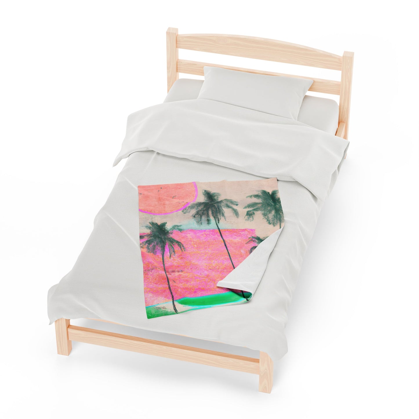 Miami Mello - Plush Blanket-Plush Blankets-Mr.Zao - Krazy Art Gallery