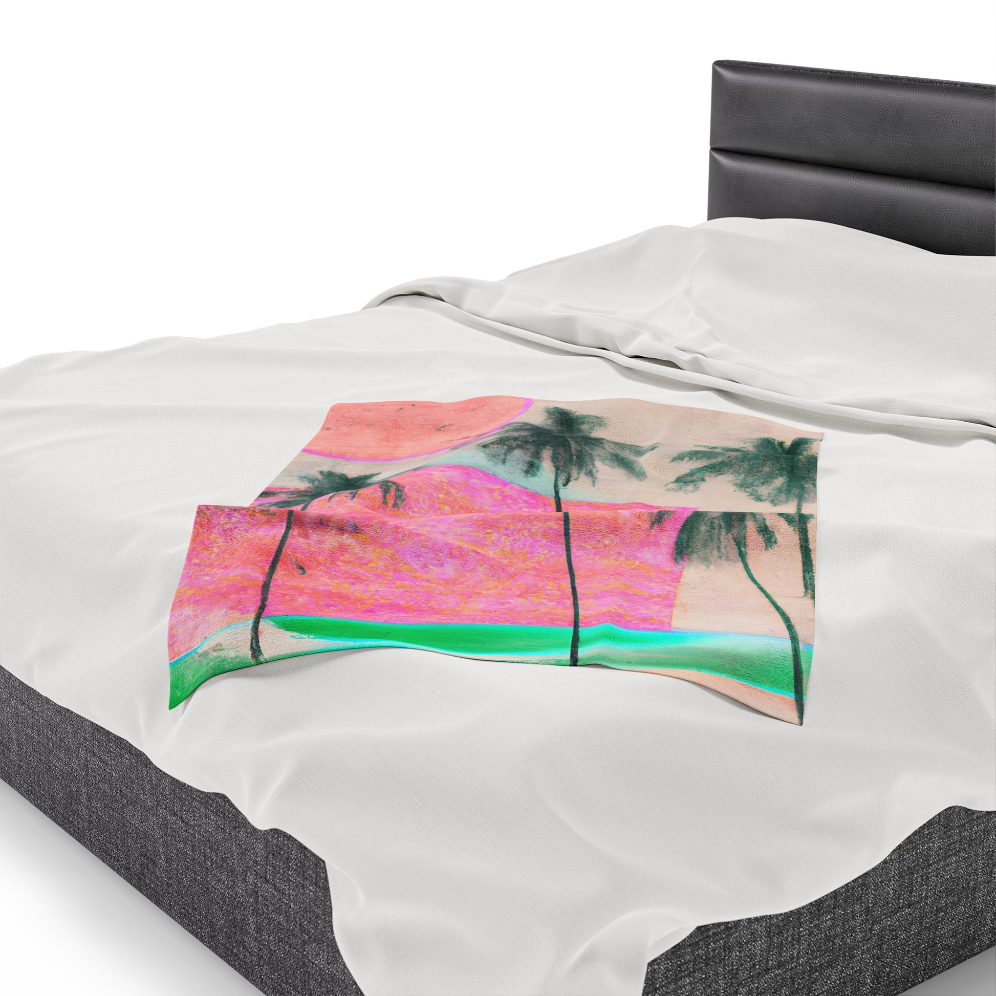 Miami Mello - Plush Blanket-Plush Blankets-Mr.Zao - Krazy Art Gallery